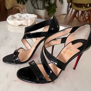 Christian Louboutin Black Strappy Heels